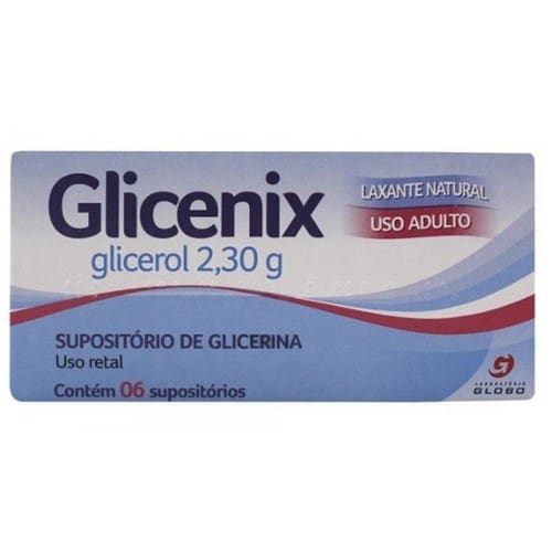 imagem de Glicenix 2,275g, Globo Caixa com 6 Supositórios de Glicerina