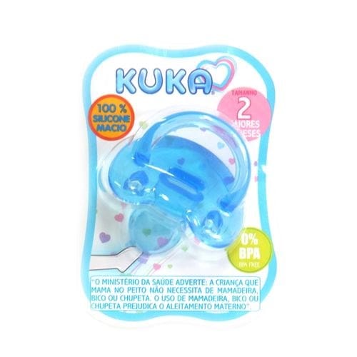 imagem de Chupeta Kuka Silicone Soft N2 Azul Embalagem 1un Ref 2706