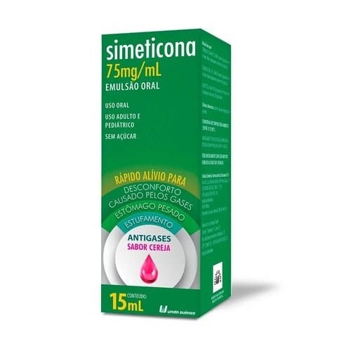 imagem de Simeticona 75mg União Química Frasco Gotejador com 15ml