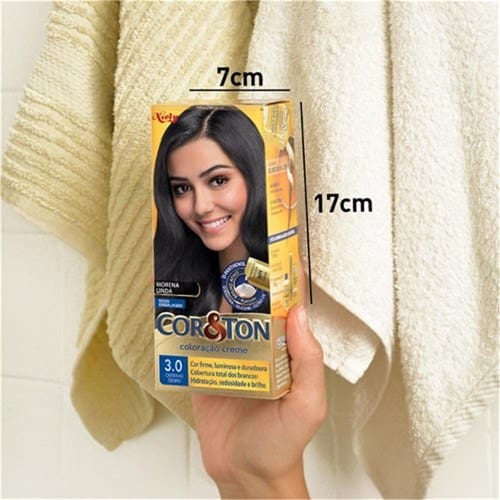 imagem de Tintura para Cabelo Castanho Escuro 3.0 Cor e Ton 125g