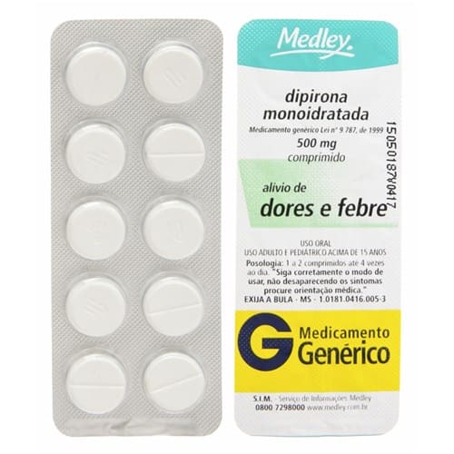 imagem de DIPIRONA SODICA 500MG 30CPR