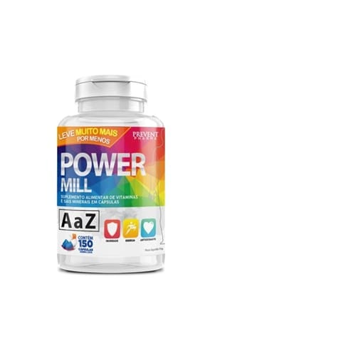 imagem de Power Mill A-Z Multivitaminico Prevent Pharma 150 Cápsulas