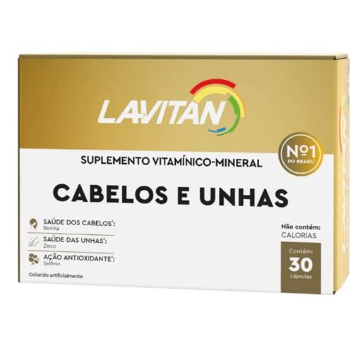 imagem de Lavitan Cabelos e Unhas Cimed Caixa com 30 Comprimidos