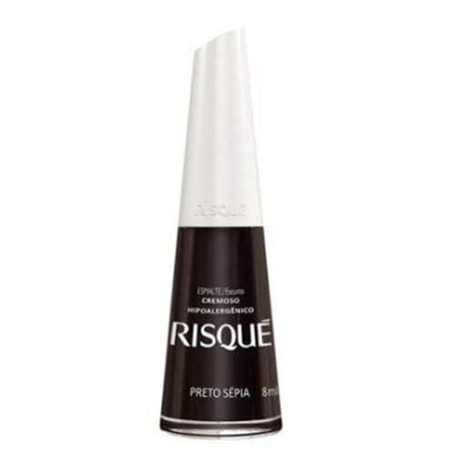 imagem de Esmalte Escuro Cremoso Preto Sépia Risqué 8ml