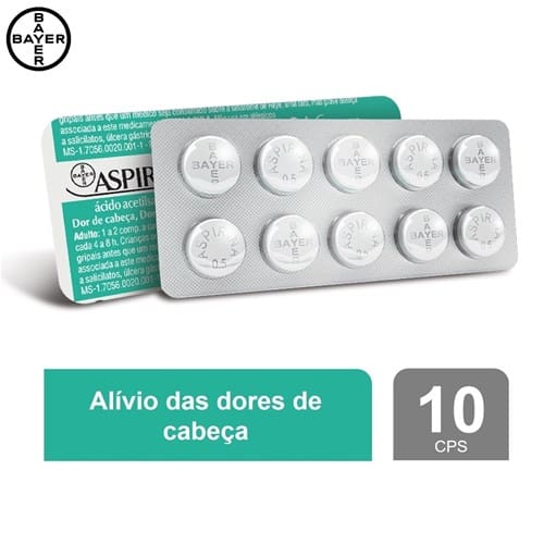 imagem de Aspirina 500mg Bayer Blíster com 10 Comprimidos