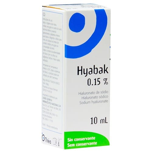 imagem de Hyabak Solução Oftálmica União Química Caixa Contendo Frasco Gotejador com 10ml
