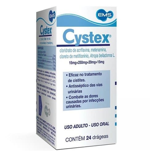 imagem de Cystex com 24 Drágeas 15mg/250mg/20mg