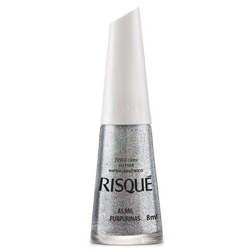 imagem de Esmalte Efeito Glitter Mil Purpurinas Risqué 8ml com 6un