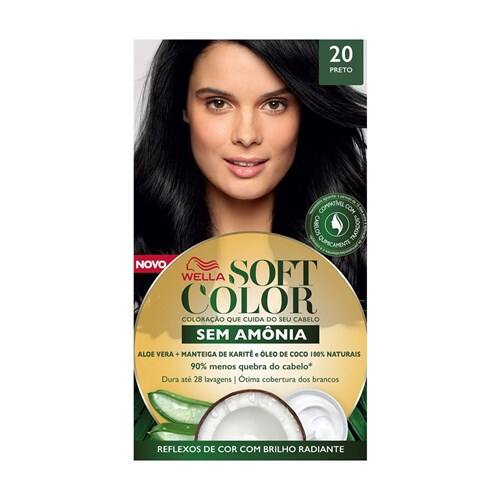 imagem de Tintura para Cabelo Preto 20 Soft Color