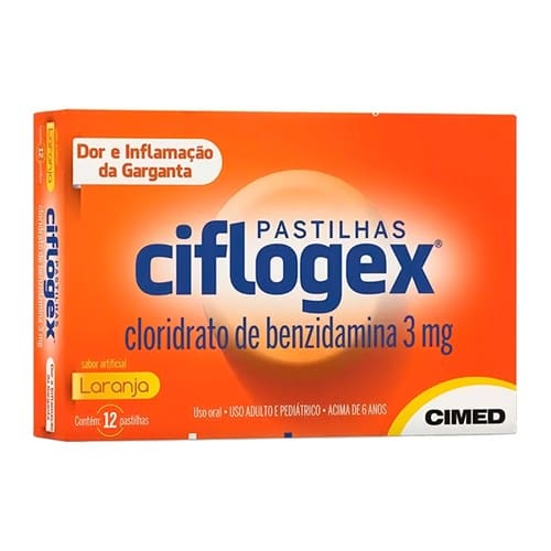 imagem de Ciflogex Sabor Laranja Cimed Caixa com 12 Pastilhas