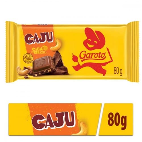 imagem de Chocolate Ao Leite com Castanha-De-Caju Garoto 80g