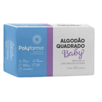 imagem de Algodão Baby Quadrado Polyfarma 50un