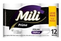 imagem de PAPEL HIG 20M MILI F TRIPLA NEUTRO 12 ROLOS 12 ROL