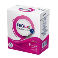 imagem de Peg-Lax Solução Oral Sabor Limão Myralis 17,5g Caixa com 14 Sachês