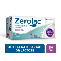 imagem de Zerolac 10.000fcc Lactase União Química 30 Cápsulas Un