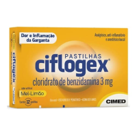 imagem de Ciflogex Sabor Mel e Limão Cimed com 12 Pastilhas