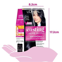 imagem de Tintura para Cabelo Casting Creme Gloss Preto Azulado 210 L'oréal Paris
