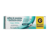 imagem de Sulfato de Neomicina + Bacitracina Zíncica 5mg + 250ui União Química Caixa com 1 Bisnaga 10g