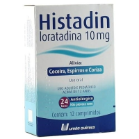 imagem de Histadin Loratadina 10mg União Química Caixa com 12 Comprimidos