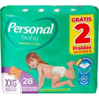 imagem de Fralda Descartável Infantil Protect & Sec Tamanho Xxg Personal Baby Leve 28 Pague 26