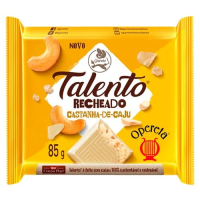 imagem de Chocolate Branco Opereta Recheio de Castanha de Cajú Talento Garoto 85g com 12un