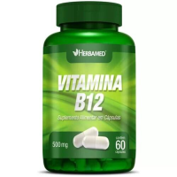 imagem de Vitamina B12 500mg Herbamed com 60 Cápsulas