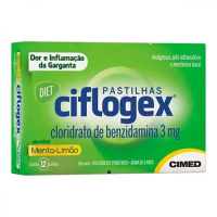imagem de Ciflogex Pastilha Sabor Menta-Limão 3mg Cimed Caixa com 12un